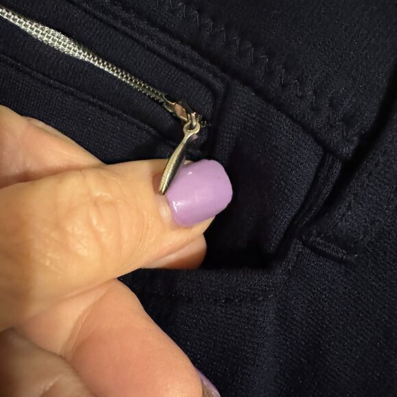 CHICO'S SO SLIMMING NAVY PANTS SIZE: 4 #B - Picture 6 of 8